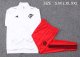 Mens Flamengo Jacket + Pants Training Suit White 2023/24