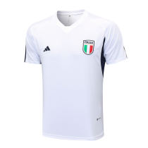 Mens Italy Pre-Match Top Short Training Jersey White 2023