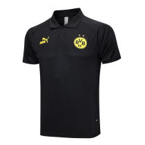 Mens Borussia Dortmund Polo Shirt Black 2023/24