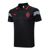 Mens AC Milan Polo Shirt Black II 2023/24