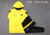 Mens PSG x JORDAN Hoodie Sweatshirt + Pants Suit Yellow 2023/24