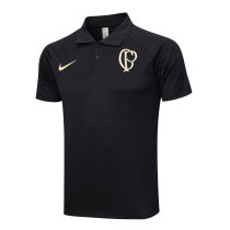 Mens Corinthians Polo Shirt Black 2023/24