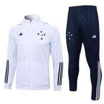 Mens Cruzeiro Jacket + Pants Training Suit White 2023/24