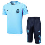 Mens Argentina Short Training Suit Blue 2023