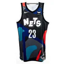 Mens Brooklyn Nets Nike Blue Kaws 2022/23 Swingman Jersey - City Edition