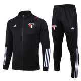 Mens Sao Paulo FC Jacket + Pants Training Suit Black 2023/24