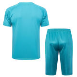 Mens Palemeiras Short Training Suit Light Blue 2023/24
