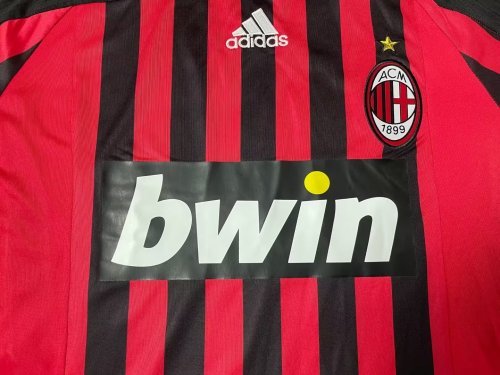 2007-08 AC Milan Retro Vintage Home Jersey