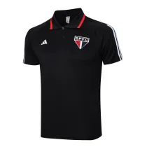 Mens Sao Paulo FC Polo Shirt Black 2023/24
