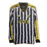 Mens Juventus Home Jersey Long Sleeve 2023/24
