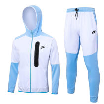 Mens Nike Hoodie Jacket + Pants Training Suit White - Blue 2023/24