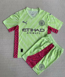 Kids Manchester City Goalkeeper Green Jersey 2023/24