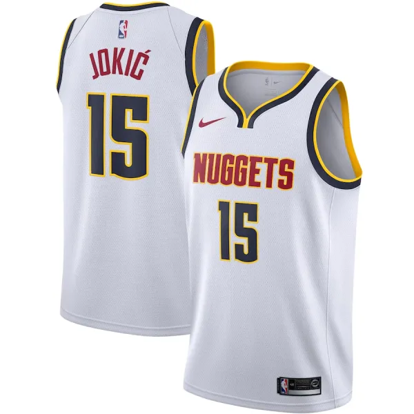 Mens Denver Nuggets Nike White 2023/24 Swingman Jersey - Association Edition