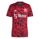 Mens Manchester United Short Training Jersey Red 2023/24