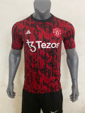 Mens Manchester United Short Training Jersey Red 2023/24