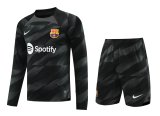 Mens Barcelona Goalkeeper Black Suit Long Sleeve 2023/24