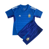 Kids Argentina Goalkeeper Blue Jersey 2023/24
