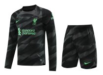 Mens Liverpool Goalkeeper Black Suit Long Sleeve 2023/24