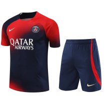 Mens PSG Short Training Suit Red - Navy 2023/24