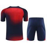 Mens PSG Short Training Suit Red - Navy 2023/24