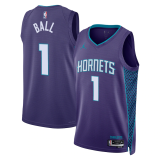 Mens Charlotte Hornets Jordan Purple 2022/23 Swingman Jersey - Statement Edition