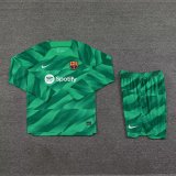 Mens Barcelona Goalkeeper Green Suit Long Sleeve 2023/24