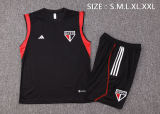 Mens Sao Paulo FC Singlet Suit Black 2023/24