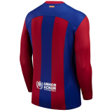 Mens Barcelona Home Jersey Long Sleeve 2023/24