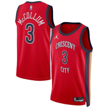 Mens Orleans Pelicans Jordan Red 2023/24 Swingman Jersey - Statement Edition