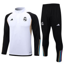 Mens Real Madrid Training Suit White 2023/24