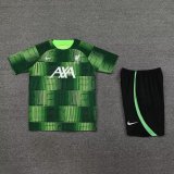 Mens Liverpool Short Training Suit Green 2023/24