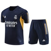 Mens Real Madrid Short Training Suit Deep Blue 2023/24