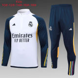 Kids Real Madrid Training Suit White 2023/24