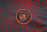 Mens Manchester City Short Training Suit Grey - Red 2023/24