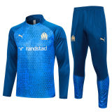Mens Olympique Marseille Training Suit Blue Pyramids 2023/24