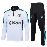Mens Manchester United Training Suit White 2023/24