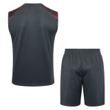 Mens Manchester City Singlet Suit Grey - Red 2023/24