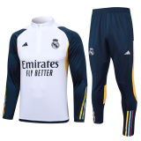 Mens Real Madrid Training Suit White 2023/24