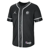 Mens Brooklyn Nets Jordan Black Dri-FIT NBA Short-Sleeve Top - Statement Edition