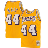 Mens Los Angeles Lakers Jerry West Road Light Gold Mitchell & Ness 1971-72 Hardwood Classics Jersey