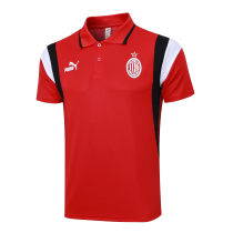 Mens AC Milan Polo Shirt Red 2023/24
