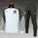 Kids Barcelona Jacket + Pants Training Suit Light Greenish 2023/24