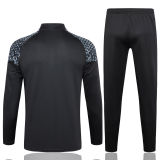 Mens Olympique Marseille Training Suit Black - Grey 2023/24
