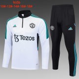 Kids Manchester United Training Suit White 2023/24