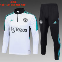 Kids Manchester United Training Suit White 2023/24