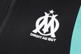 Mens Olympique Marseille Jacket + Pants Training Suit Black 2023/24