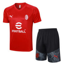Mens AC Milan Short Training Suit Red 2023/24