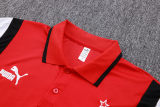Mens AC Milan Polo Shirt Red 2023/24