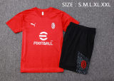 Mens AC Milan Short Training Suit Red 2023/24