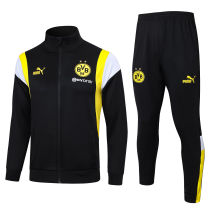 Mens Borussia Dortmund Jacket + Pants Training Suit Black 2023/24